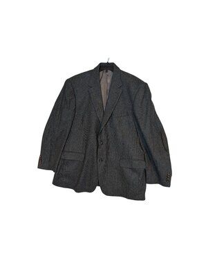 Andrew Fezza Mens Camel Hair Blend Gray Blazer Size 48R Made In FYR Macedonia